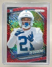 DJ Giddens 2025 Panini Prizm #383 Red Shimmer Rookie RC 1/49