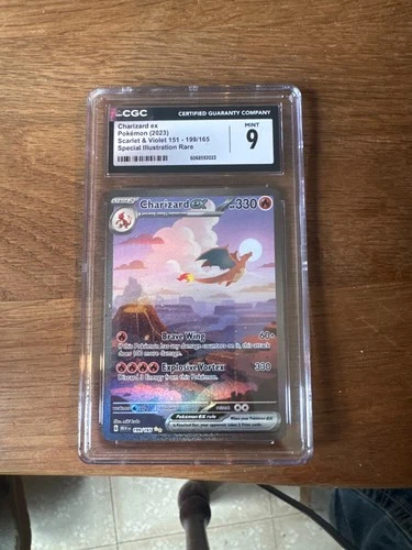 Pokémon TCG Charizard ex 199/165 Scarlet & Violet 151 CGC 9 MINT