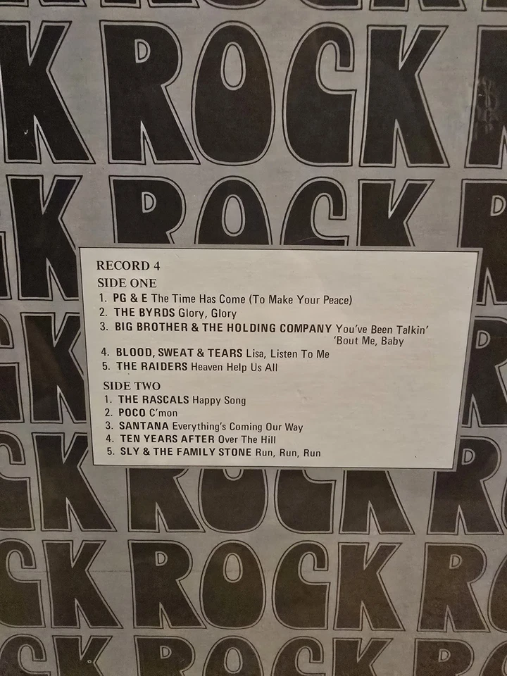 rock compilation vinyl 1960s OG VINYL Santana, Byrds, Sly Stone, Rascals SEALED! - Image 3 of 4