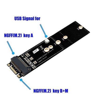 High speeds M.2 Key A To Key B Converters Adapters For PCIe Devices And Embedded