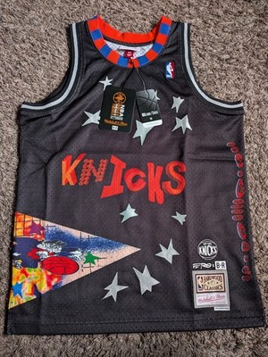 mitchell&nessニューヨークニックスジャージ NWT Mitchell & Ness A$AP Ferg X NY Knicks Black Swingman Jersey