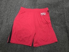 Polo Ralph Lauren Shorts Men  s Medium Red Pockets Logo Sweats Gym Stretch
