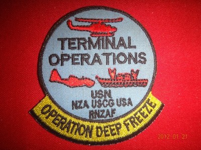 US Navy OPERATION DEEP FREEZE TERMINAL OPERATIONS in Antarctica Patch
