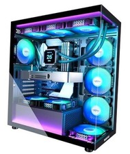 ATX PC Case 7 PWM ARGB Fans Pre-Installed, Type-C 16.73"D x 8.35"W x 18.5"H