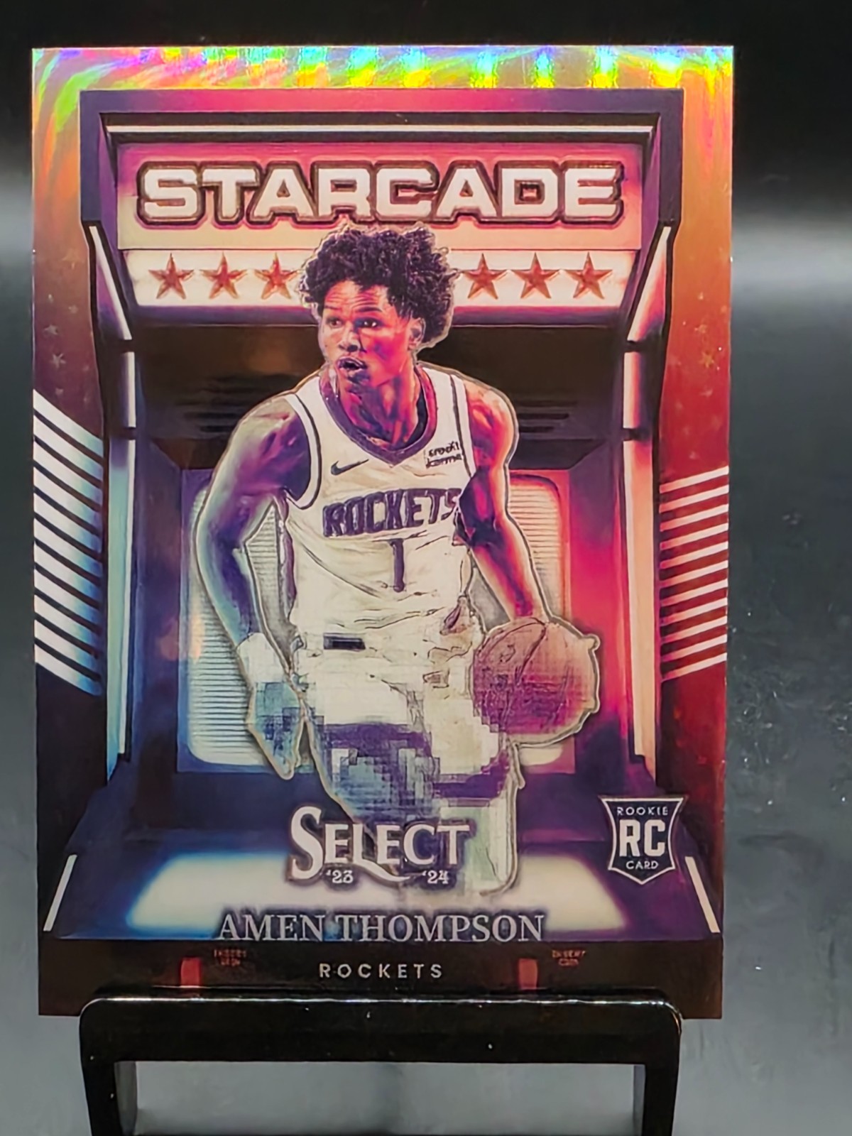 2023-24 PANINI SELECT AMEN THOMPSON RC STARCADE PRIZM #2 CASE HIT SSP