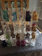 Ty Beanie Baby Collection x23 Excellent Condition w/ Tags  Display Cases NEW 