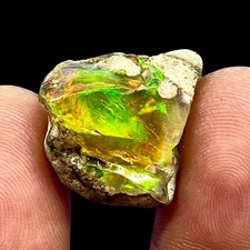 28 Ct Natural Ethiopian Opal Rough 18x17mm Huge Untreated Loose Gemstone