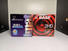 Imation BASF 3.5 Floppy Disks 2HD Diskettes IBM/DOS Formatted 25 10 Pack