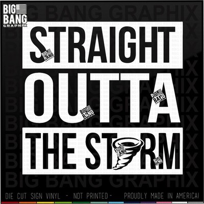 STORM TORNADO CHASER Vehicle Vinyl Decal Sticker WARNING BUG OUT Truck VAN CAR