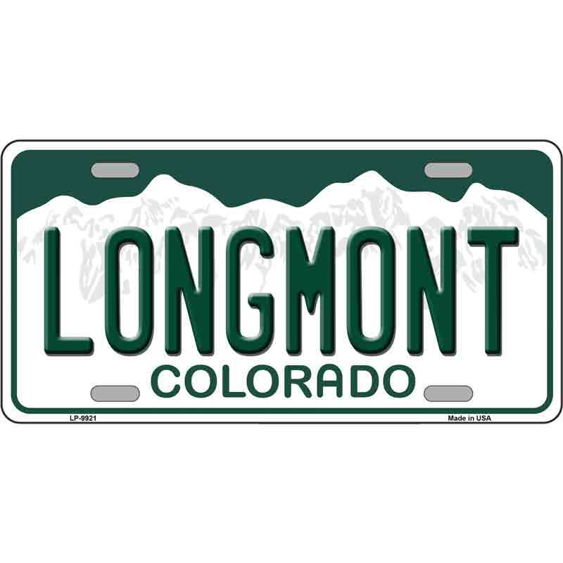 Longmont Colorado Novelty Metal License Plate Tag LP9921 eBay