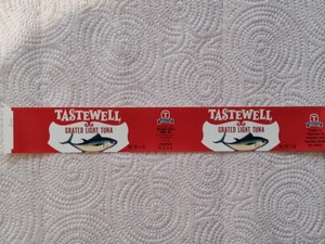 1 Tastewell Grated Light Tuna Vintage Can Label Western Family Foods Inc. 
