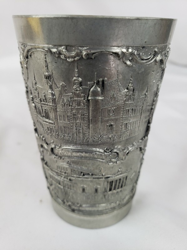 Great old pewter glass, ca. 1920s, Germany
