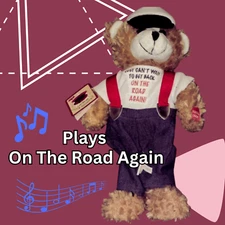 PBC International Musical Collection Smokin Joe Trucker Bear 14” Willie Nelson