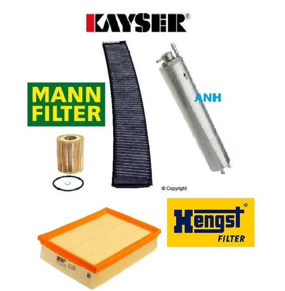 BMW E46 3Series Complete oem Filter Set OilAirGas & Charcoal Cabin
