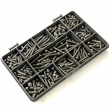 307 ASSORTED 6g 8g A2 STAINLESS SELF TAPPING SECURITY PIN BUTTON SCREWS TORX KIT