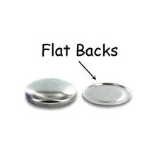 Size 60 (1 1/2" - 38mm) Cover Buttons - Flat Back / Wire Back