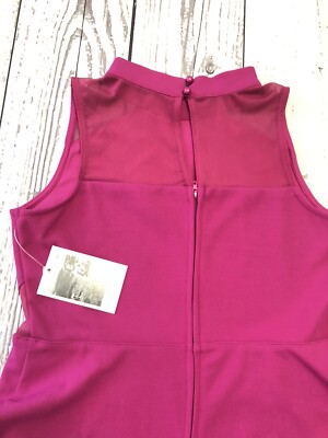 Robe Love Nickie Lew Magenta à Double Juie Illusion - Taille 16, Neuf Avec étiquettes