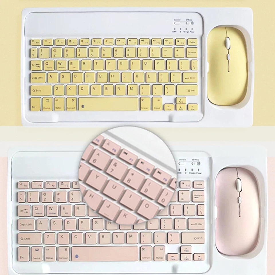 7 Colors Wireless Keyboard & Mouse Combo Bluetooth Slim Keyboard for PC/Laptop - Image 2 of 4