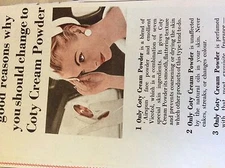 b1j ephemera 1953 film advert coty cream powder beauty 