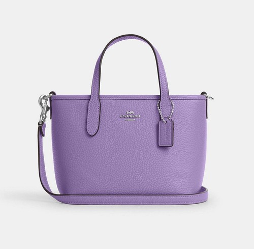 NWT Coach City Mini Tote Bag in Iris- Purple CW031