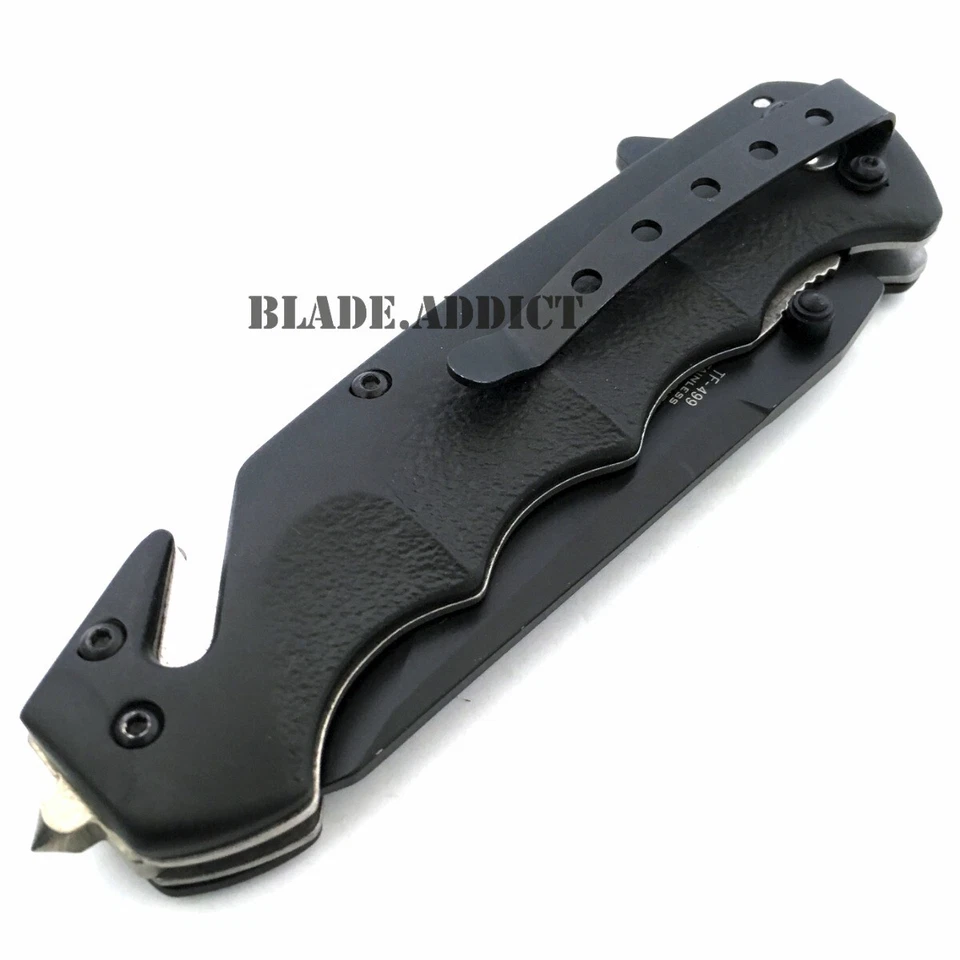 Tac-Force Black TANTO BLADE Spring OPEN Assisted Tactical Folding Pocket Knife - Image 4 of 4