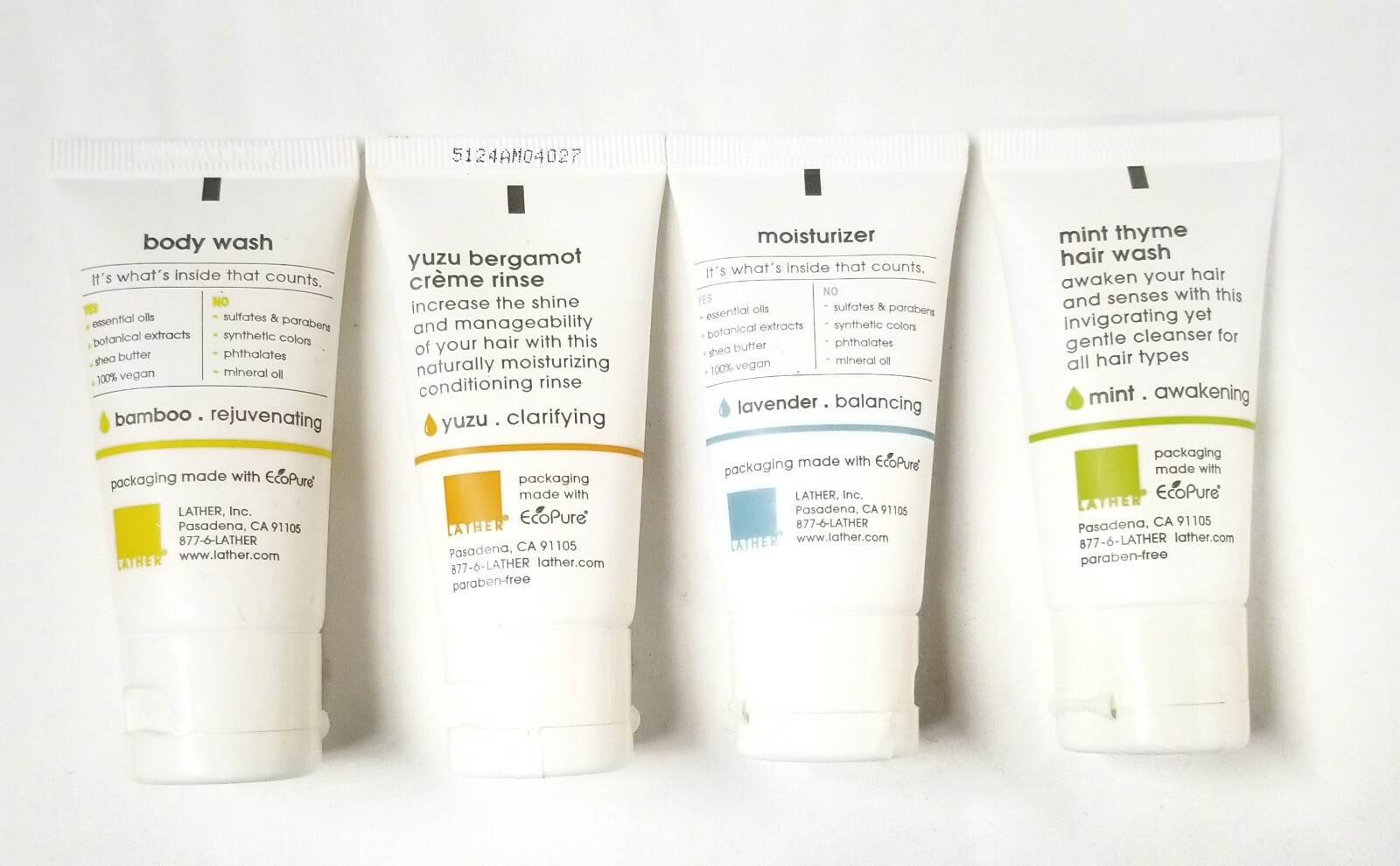 LATHER Modern Apothecary Hair Wash Shampoo Creme Rinse Body Wash