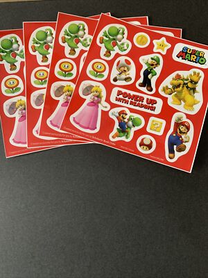 Super Mario Stickers Sheets 2017 Power Up With Reading  Scholastic  Rare