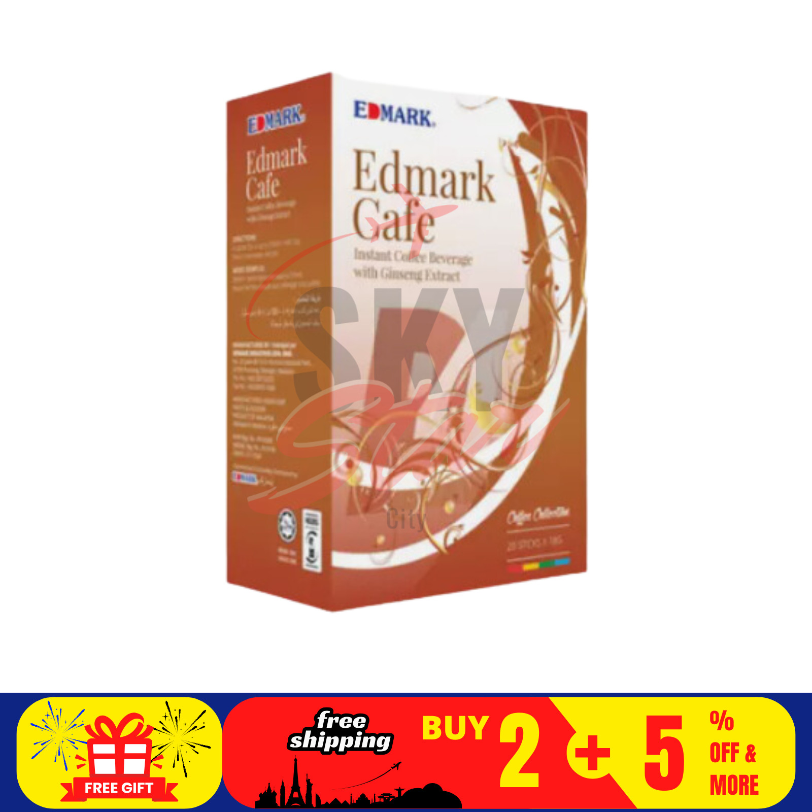 1 X Edmark Café Arábica Café Tostado Ginseng Soporte de Memoria Gano