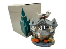 Partylite Haunted Tealight House in Original Box Holloween Decor Vintage 1990s