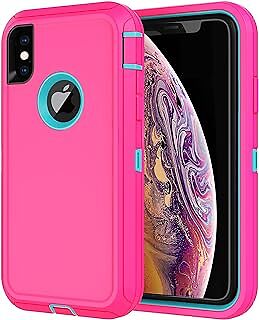 Annymall for iPhone X Case| iPhone Xs Case with Screen Protector Full Body Shock