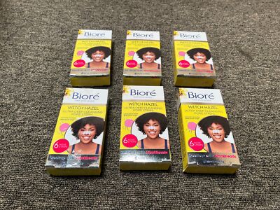6 x Biore Witch Hazel Cleansing Pore Strips, 6 nose strips (36 strips) /WH