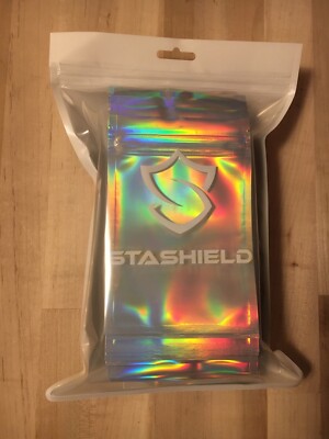 1000 QTY 4''x6'' STASHIELD Holographic Smell Proof Mylar Bags Resealable Packaging