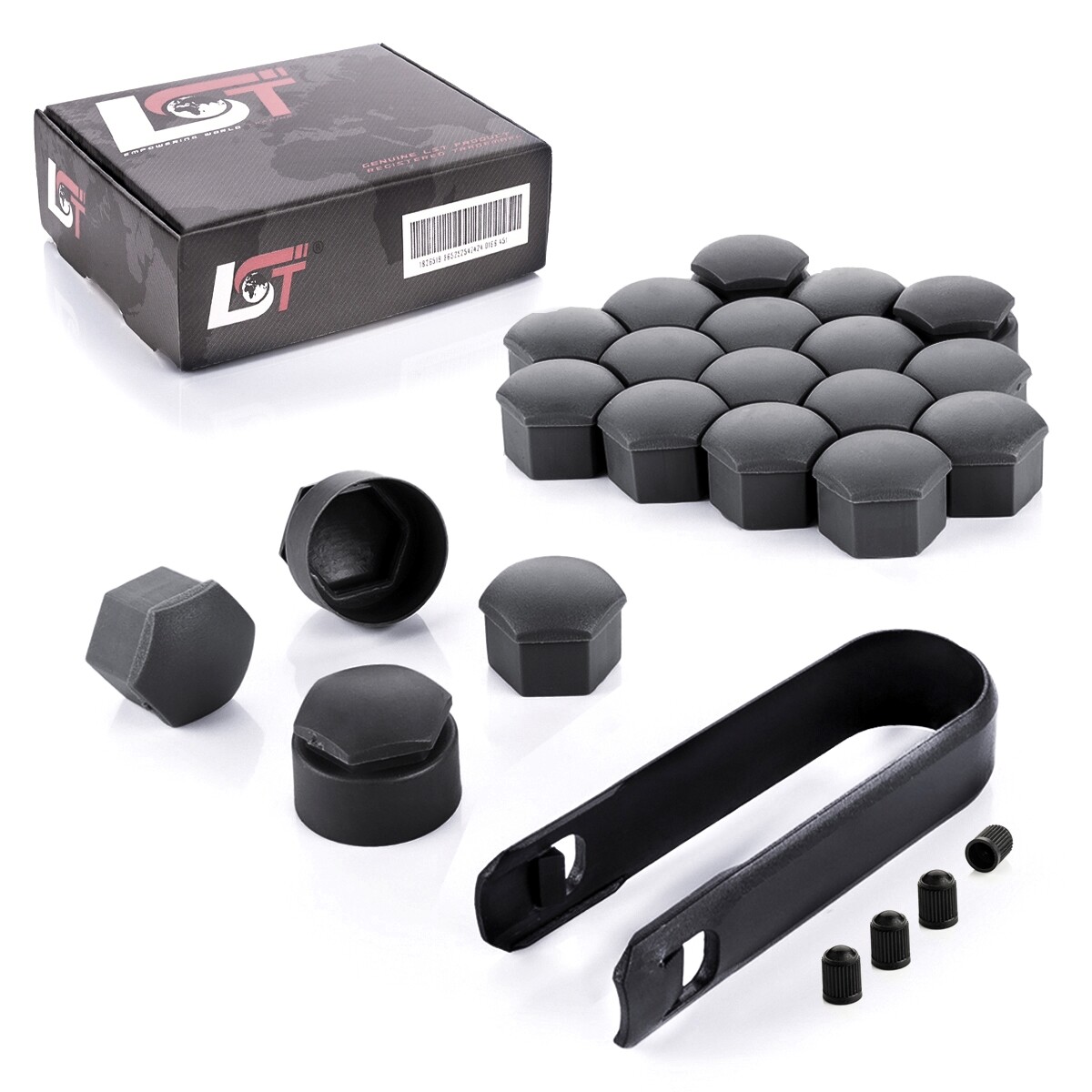 20X Wheel Nut Caps Anti-Theft Wheel Nuts 17 Mm Anthracite For MERCEDES