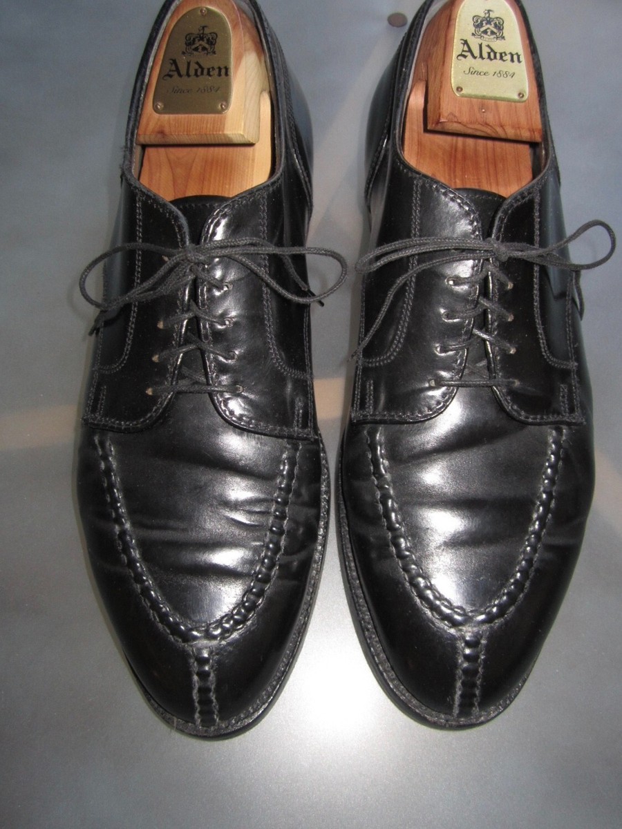 ALDEN Norwegian Split Toe Blucher 2211 Black Shell Cordovan ALDEN Norwegian Split Toe Blucher 2211 Black Shell Cordovan