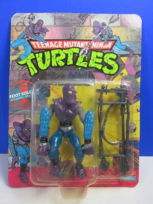 Vintage TEENAGE MUTANT NINJA TURTLES FOOTSOLDIER Actionfigur 10bk TMNT kartoniert