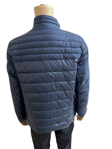 Hugo Boss Orange Oden Quilted Puffer Jacket Coat Dark Navy Blue Men 44R XL - Picture 2 of 13
