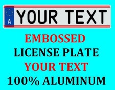 Austria Austrian European Euro License Plate Number Plate Custom Text Customized