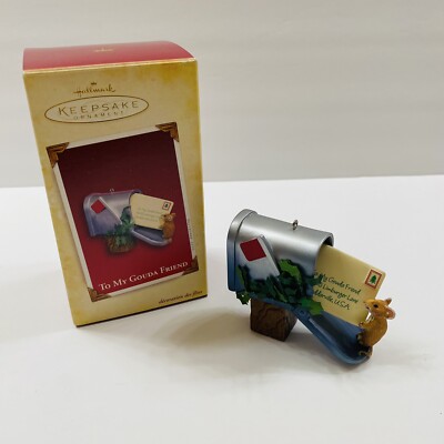  Hallmark 2005 TO MY GOUDA FRIEND Mailbox Mouse Mailing a letter NEW