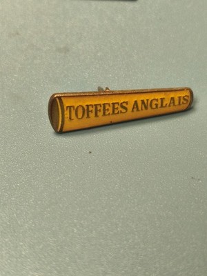 Vintage Pin's Toffees Englisch Gelb Alte Werbung Sammlung (Ref 10)