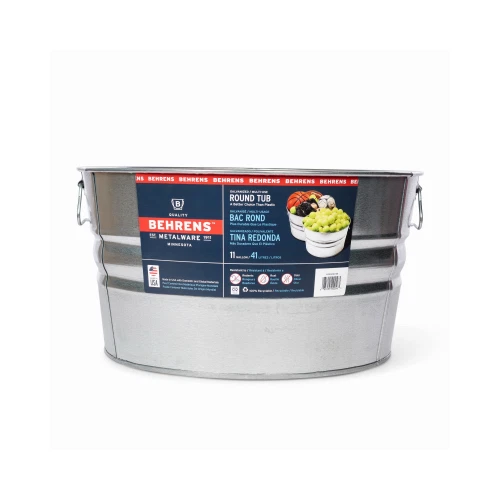 Wash Tub, Sheet Steel, Round, 10-1/2 Gallons - Thumbnail 5