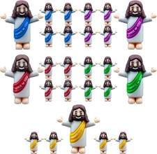 25 Pcs Little Jesus Figures Jesus Loves You Figurines Pocket Miniature