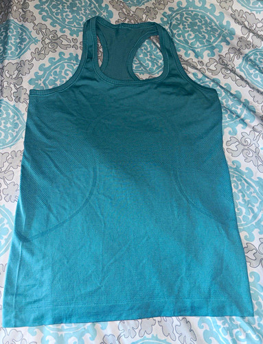 lululemon athletica Swiftly Tech Blue Racerback Tank Top Size 8 Stretch