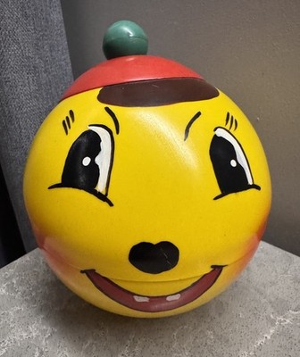 Vintage USSR Kolobok Roly Poly Toy Soviet Plastic Nevalyashka Tumbler Doll