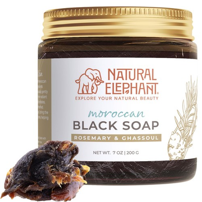#ad Moroccan Black Soap 7oz Traditional Hammam Beldi Soap 100% Natural for exfoli... $29.04