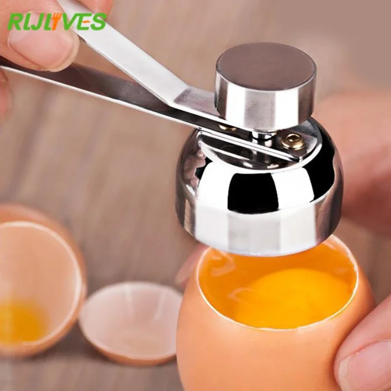 Stainless Steel Egg Topper Cutter Shell Opener Boiled Raw Egg Tool UK