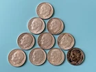 90% Silver Roosevelt Dimes {Lot of 10]  1964 P&D Mint  (FREE SHIP)  #7