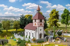 130679 Faller HO Kit of a Village church with churchyard