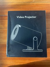 CLOKOWE Mini Projector - WiFi  Bluetooth, 1080P, Built-in Apps, 180  Rotation