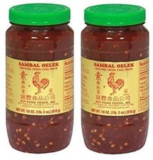 Huy Fong Sambal Oelek Ground Fresh Chili Paste Large 1.12 Pound Pack of 2