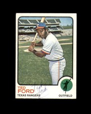 Ted Ford Signed Authentic 1973 Topps Texas Rangers Autograph